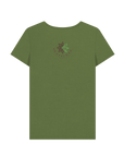 Khaki Printed T-shirt Back