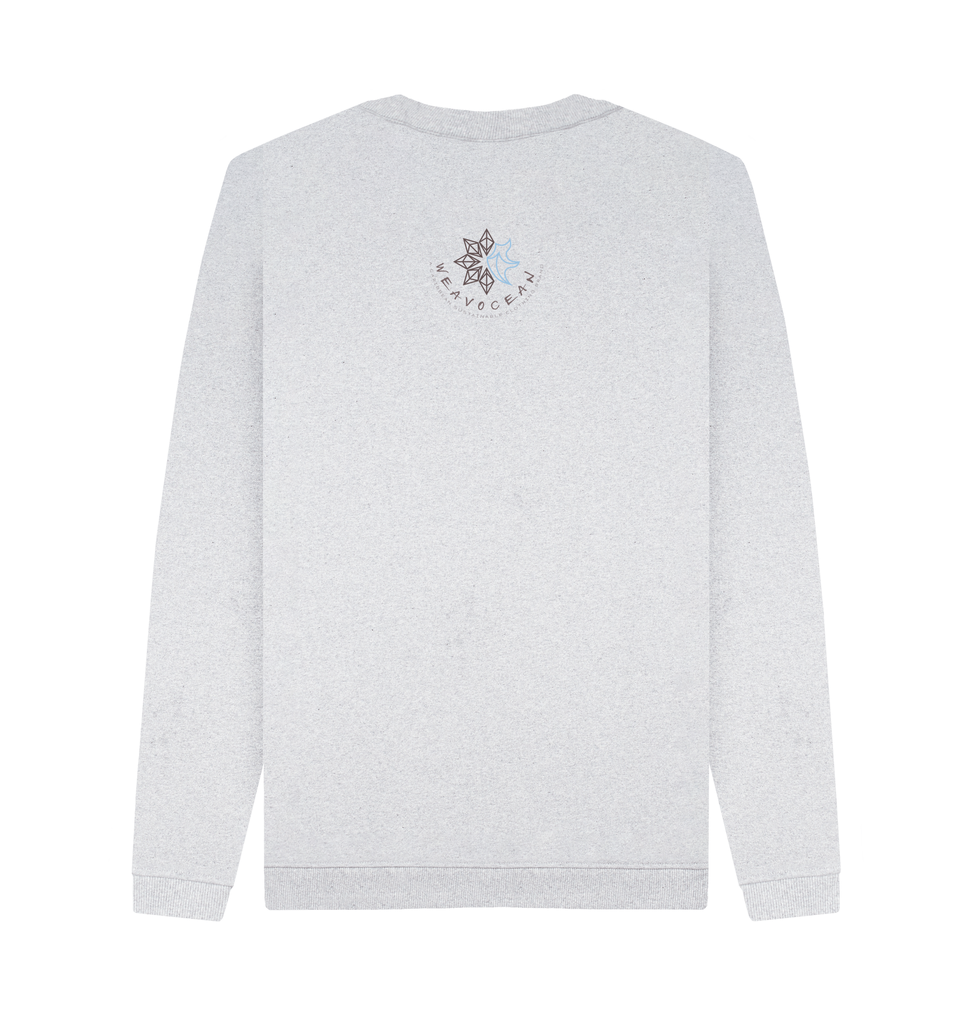 Grey Recycled Printed Sweater Back