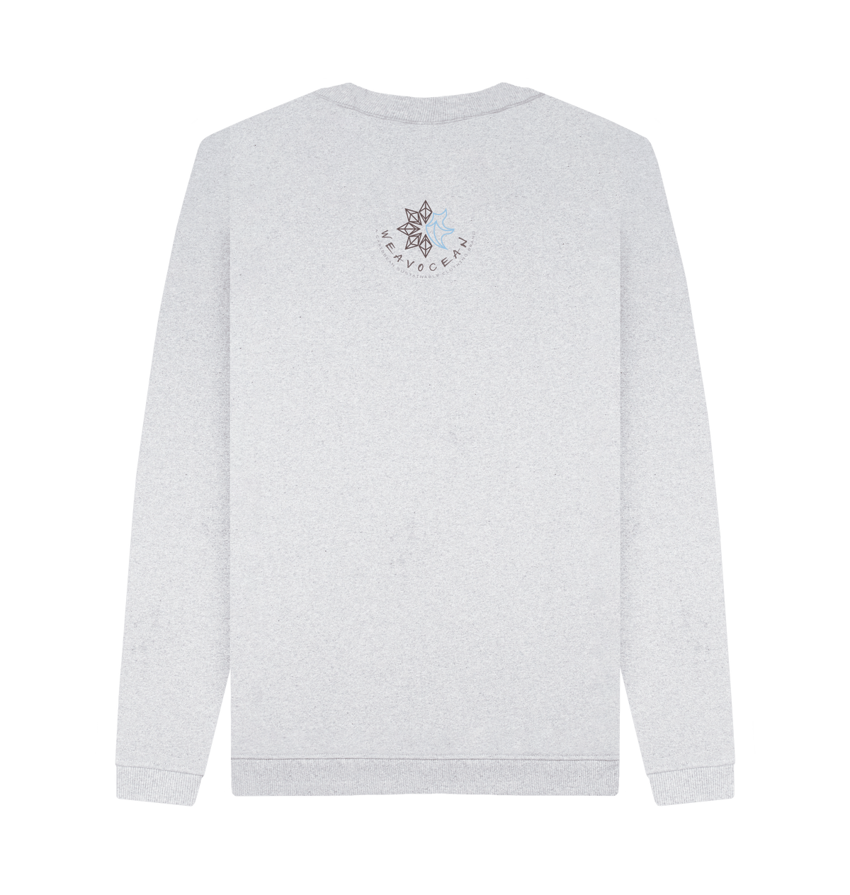 Grey Recycled Printed Sweater Back