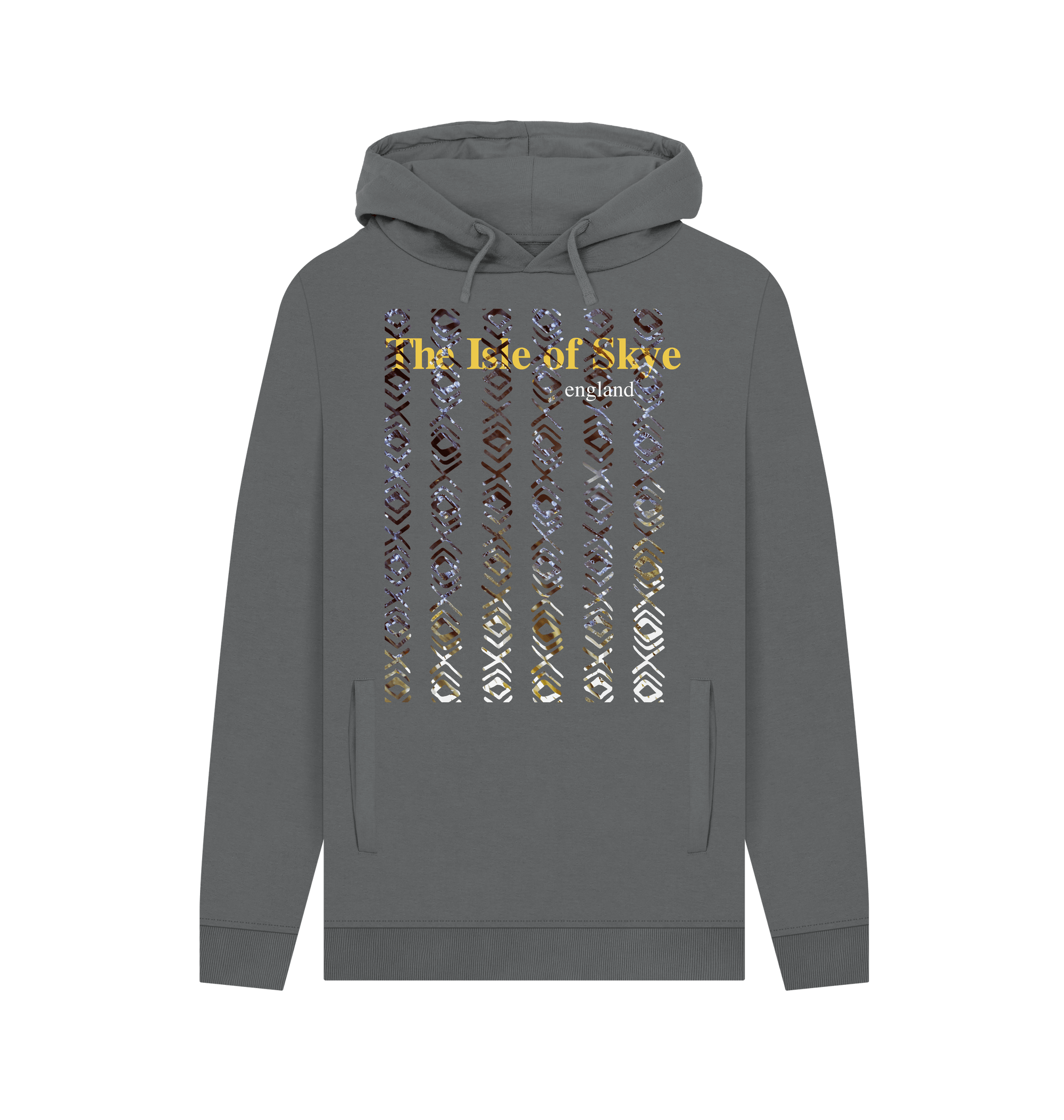 Slate Grey Printed Hoody Front