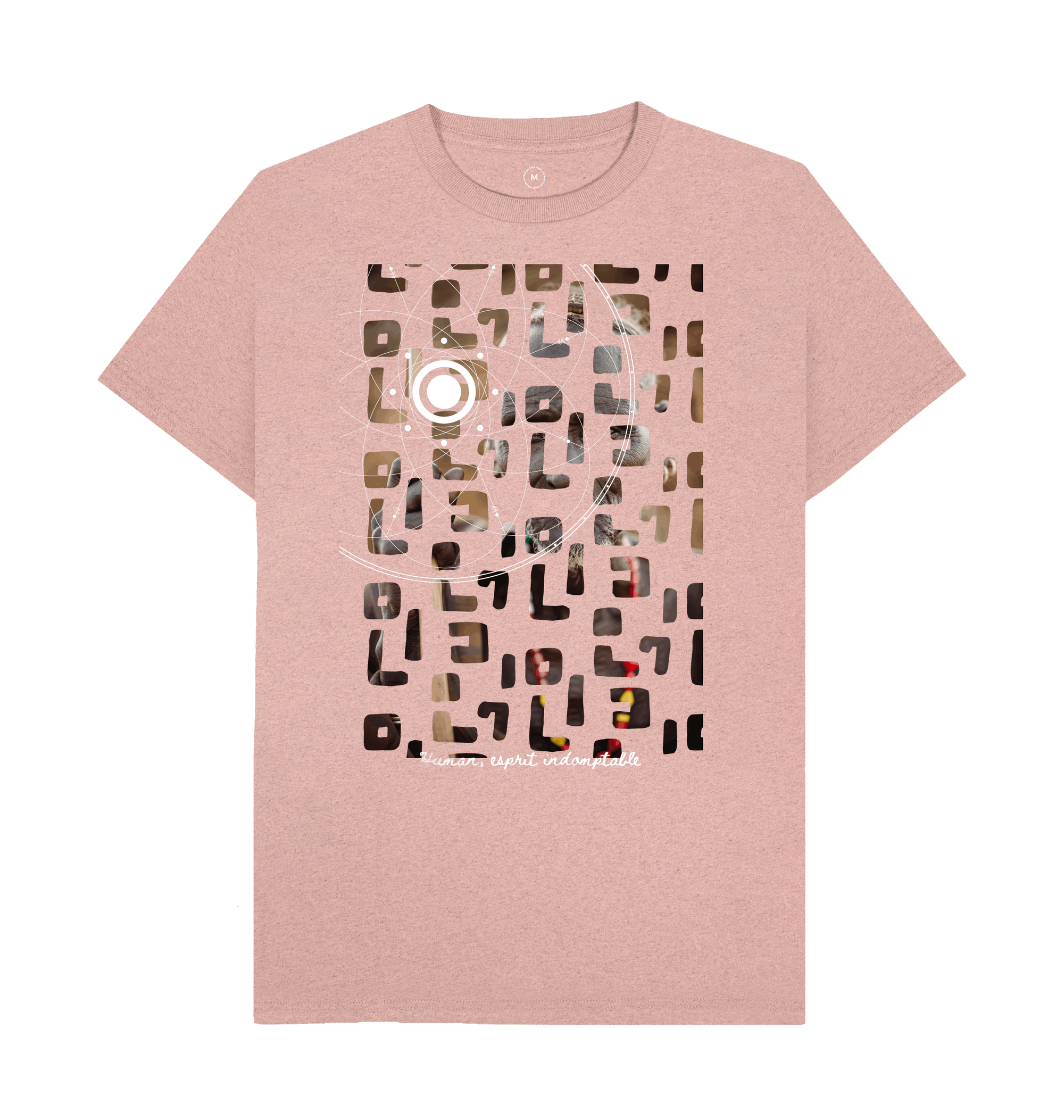 Sunset Pink Recycled Printed T-Shirt Front