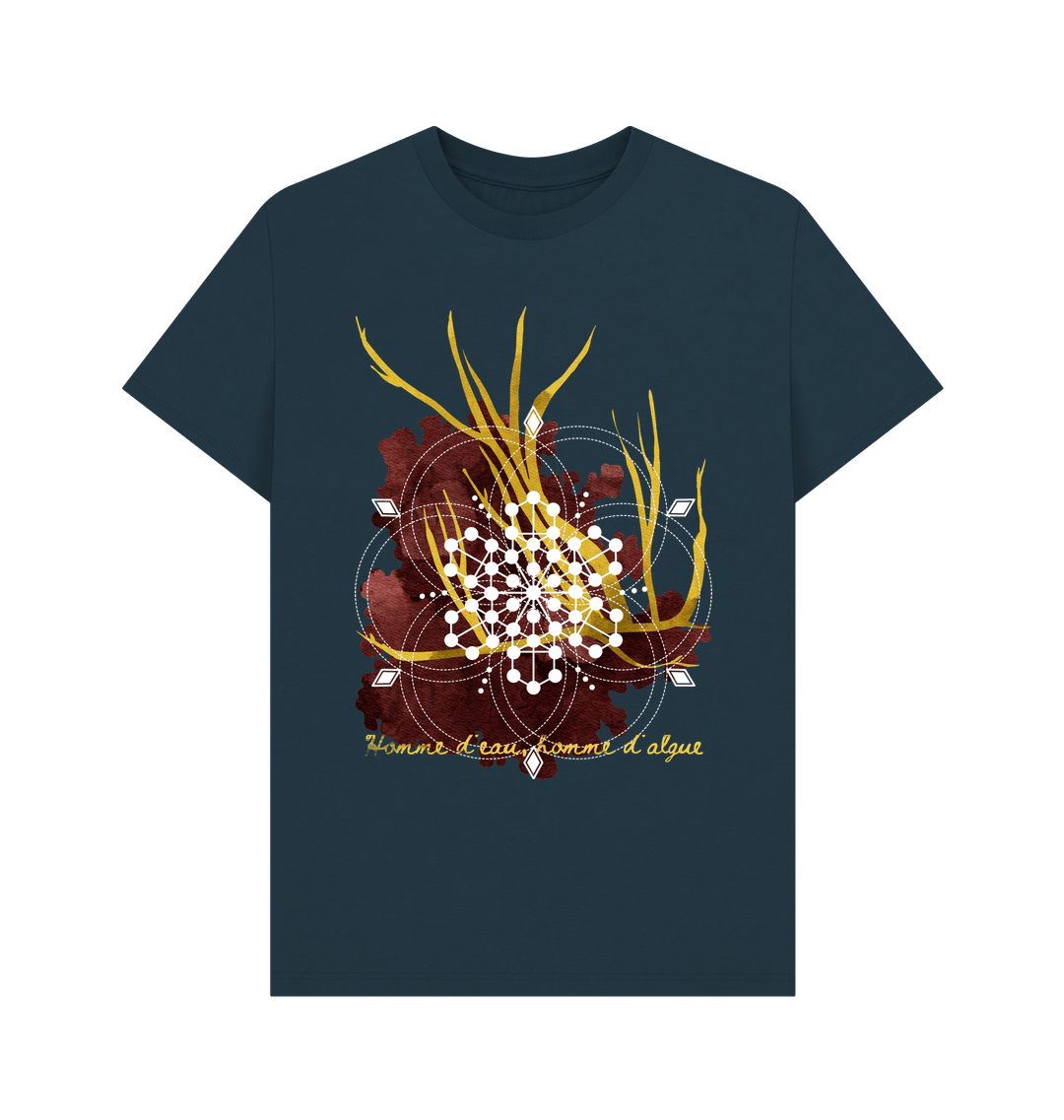 Denim Blue Printed T-shirt Front