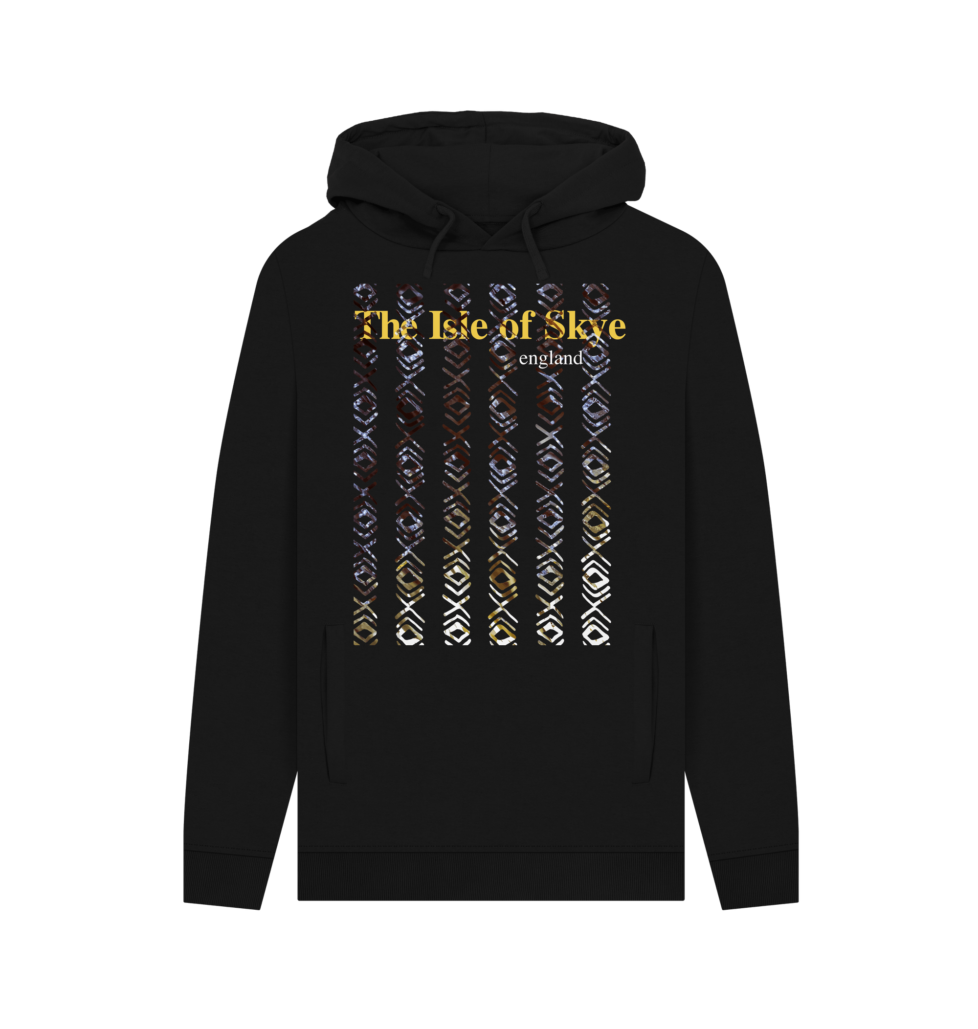 Black Printed Hoody Front