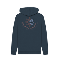 Navy Printed Hoody