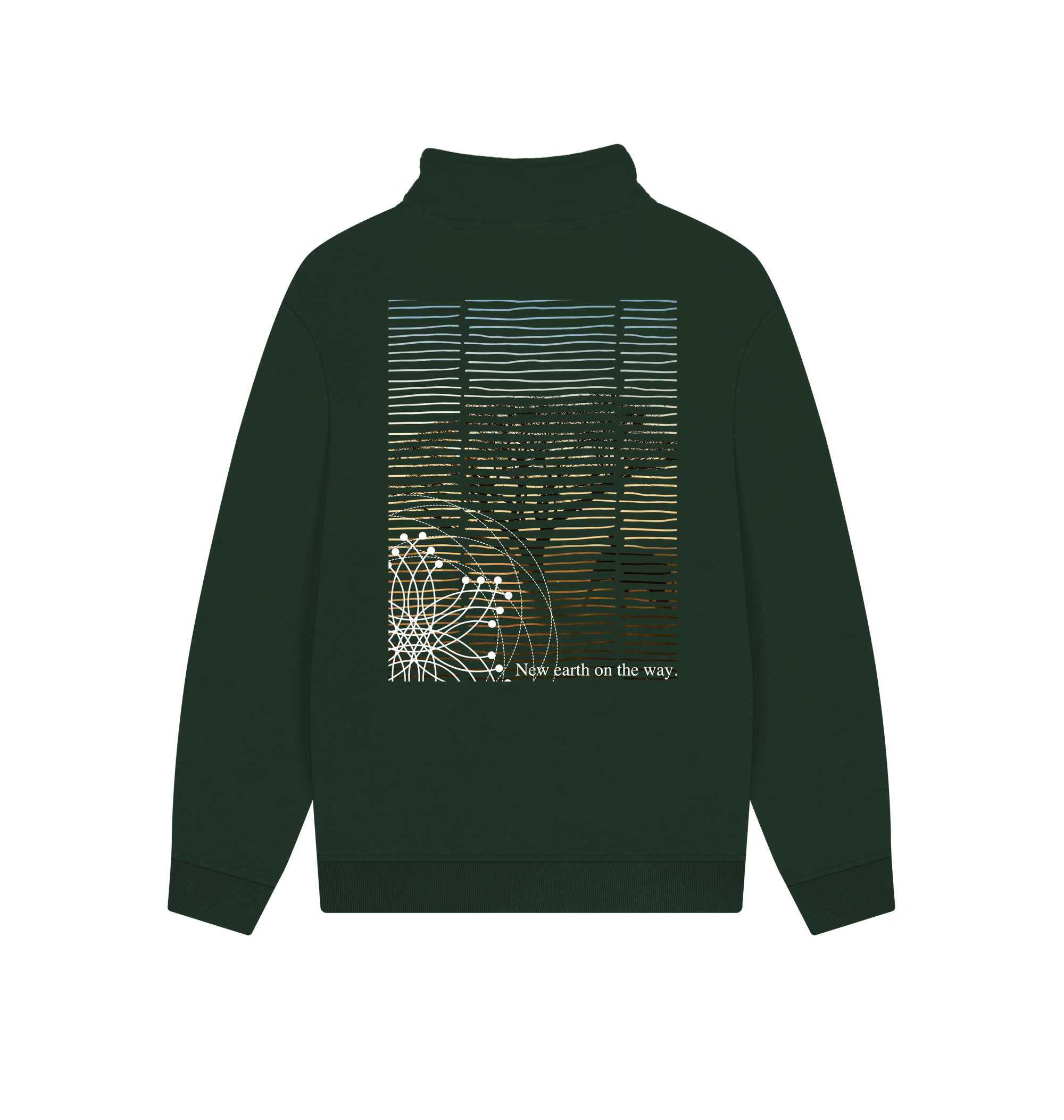 Evergreen Printed Sweater Back