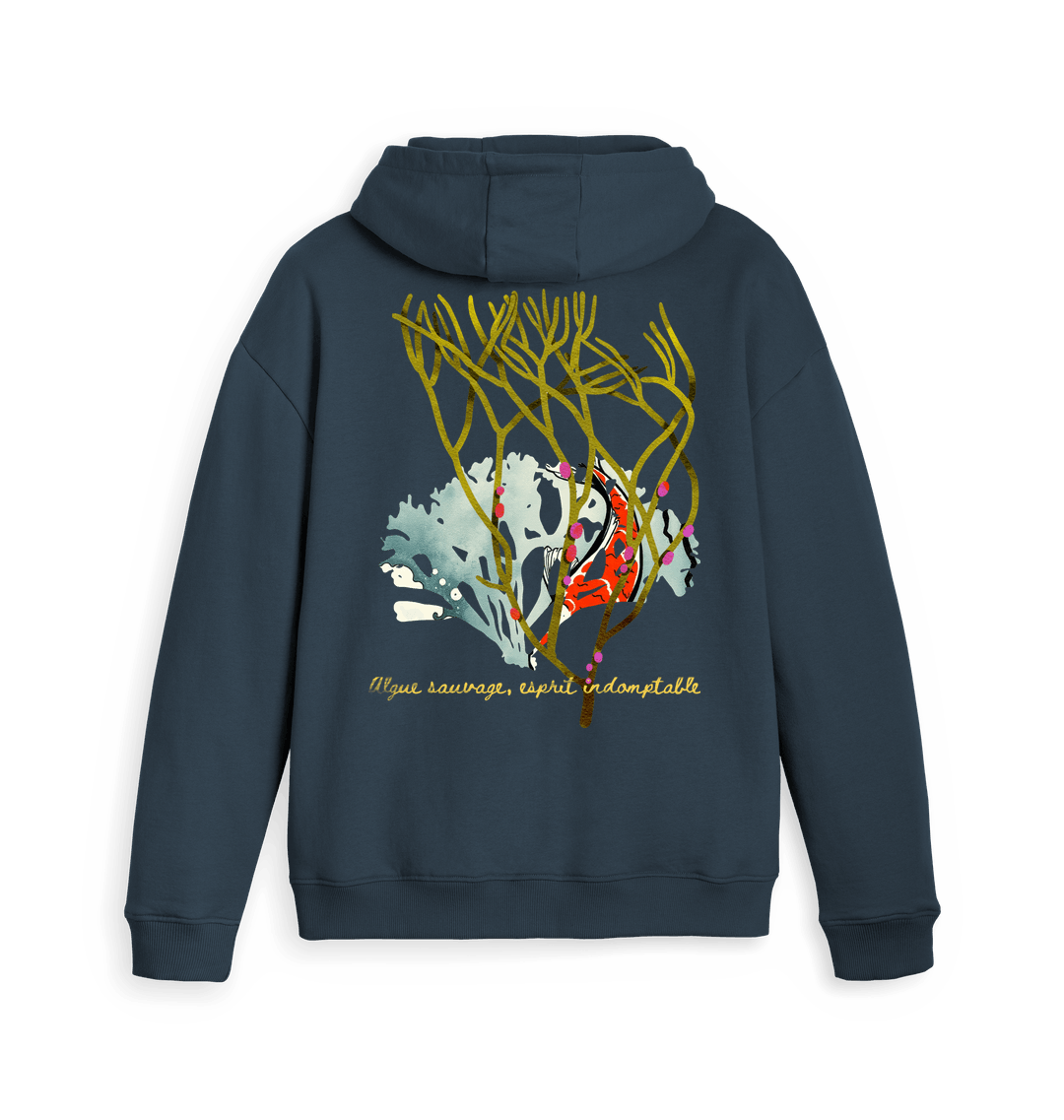 Navy Zip hoody Back