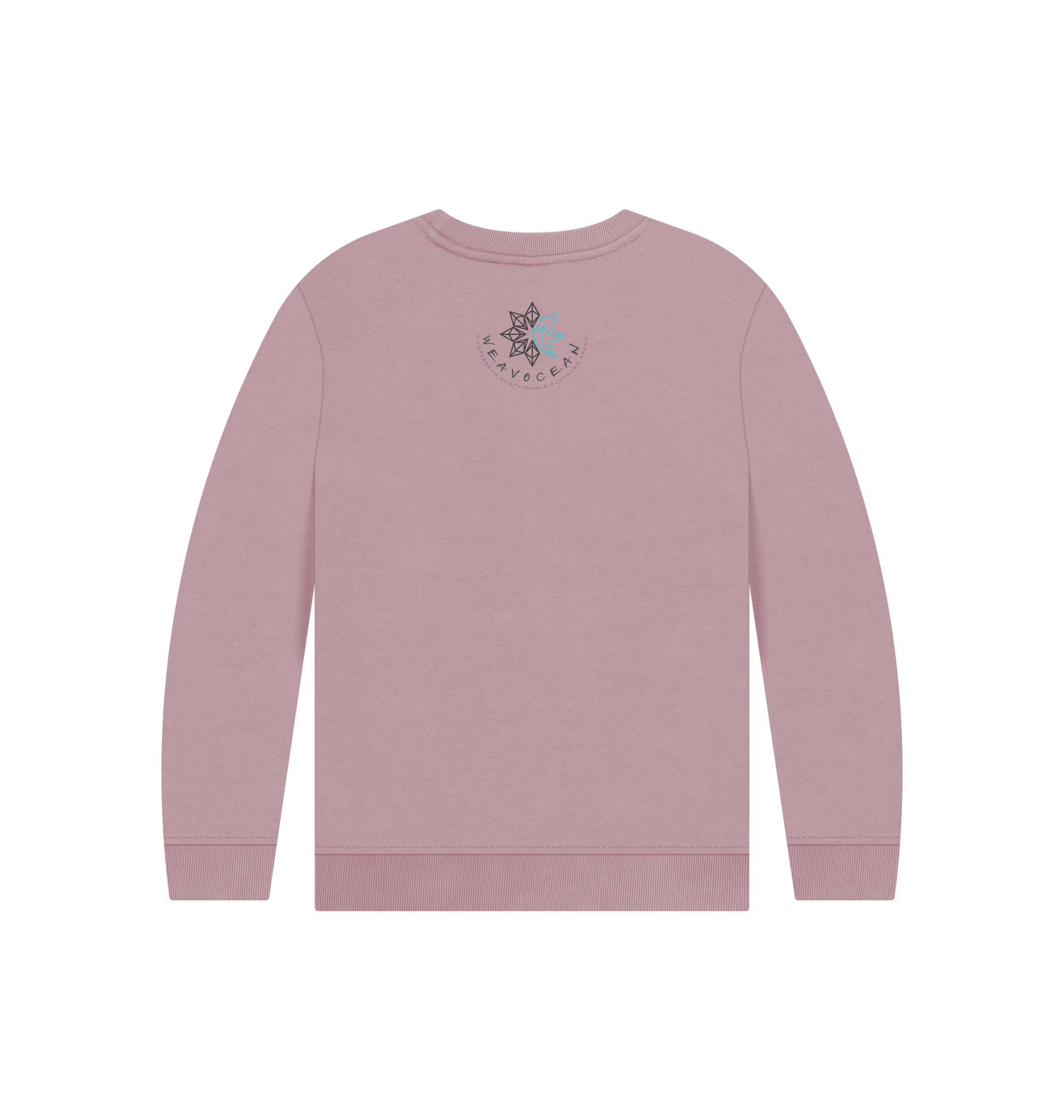 Mauve Printed Kids Jumper Back