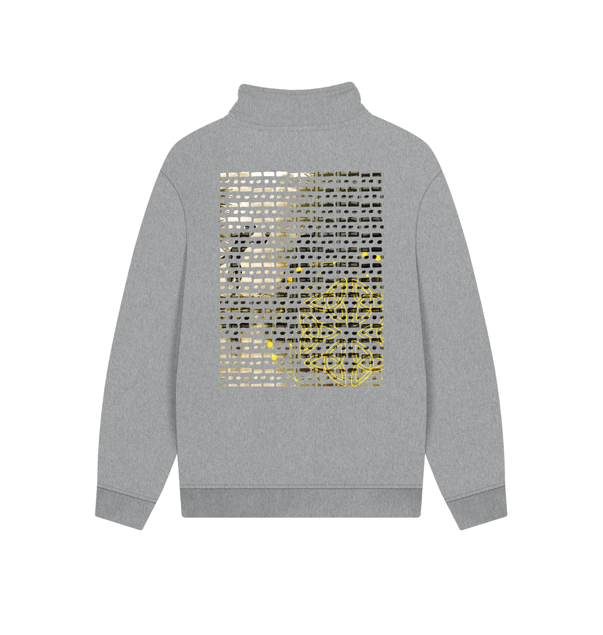 Athletic Grey Printed Sweater Back