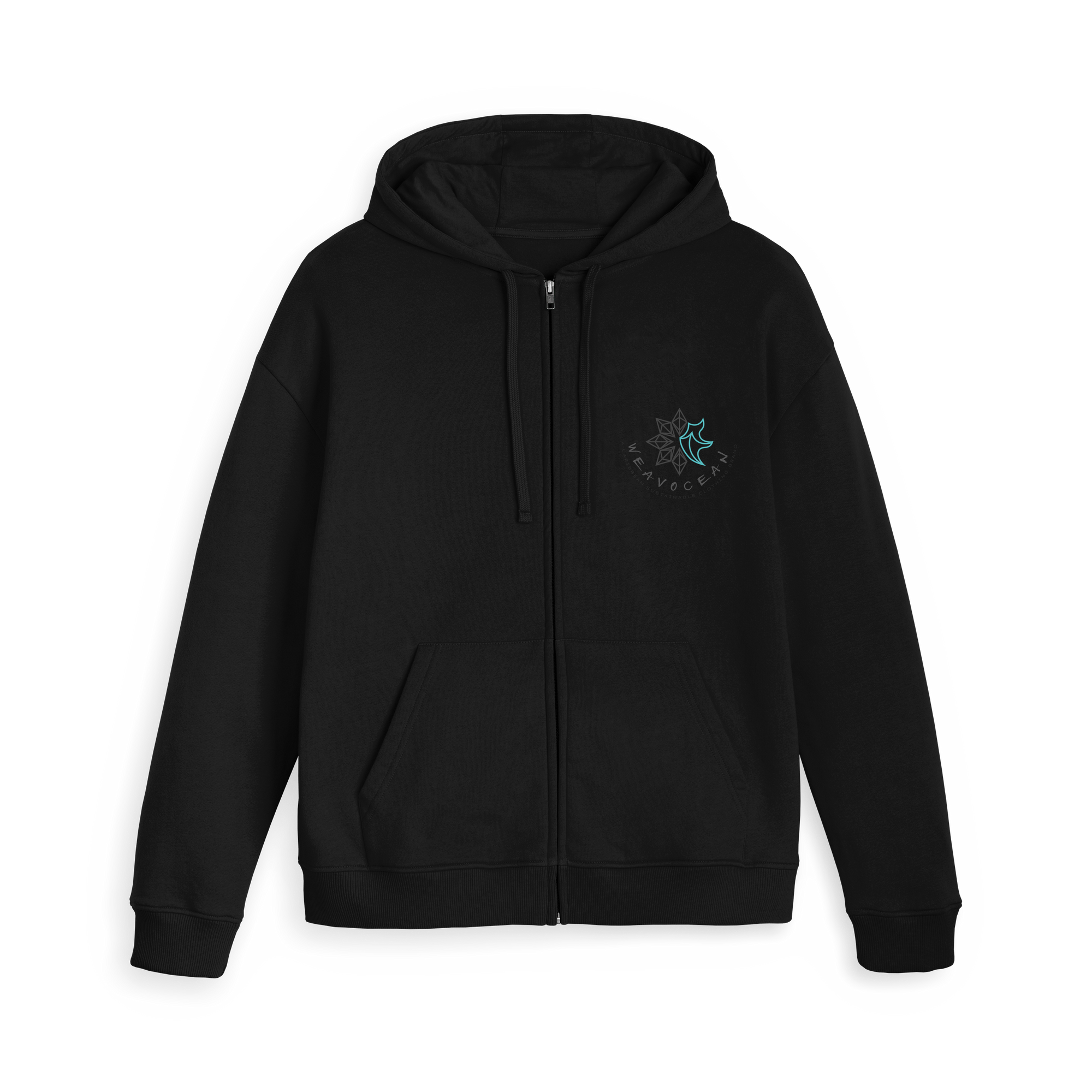 Black Zip hoody Front