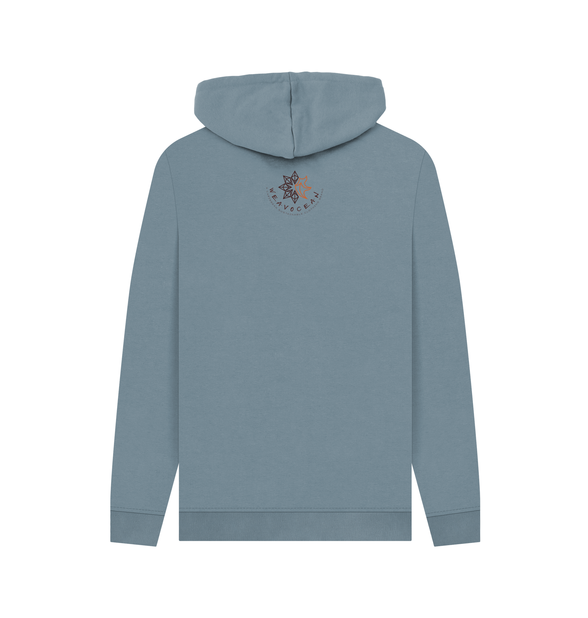 Stone Blue Printed Hoody Back