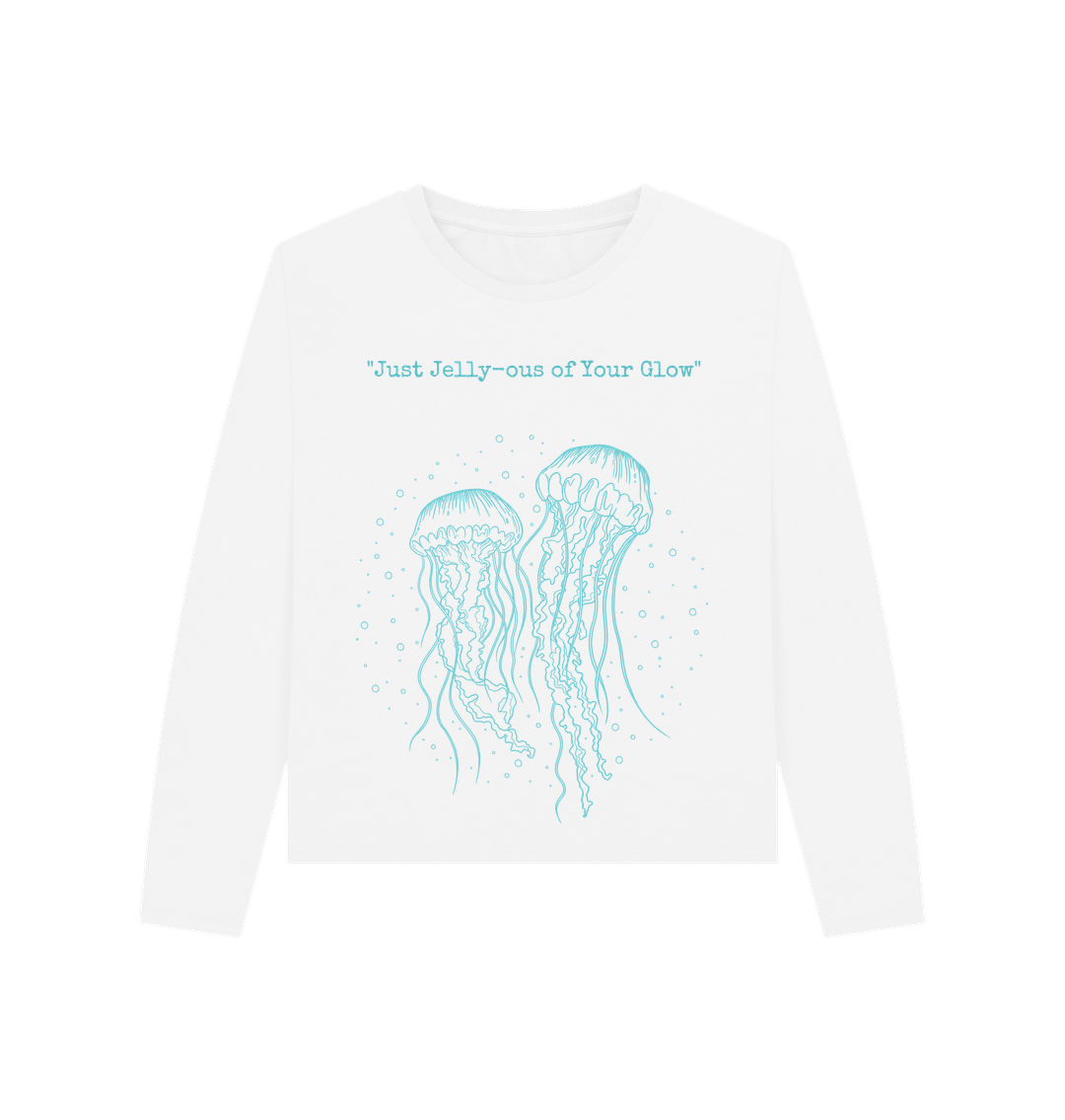 White JELLY FISH L SLEEVE TEE