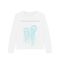 White JELLY FISH L SLEEVE TEE