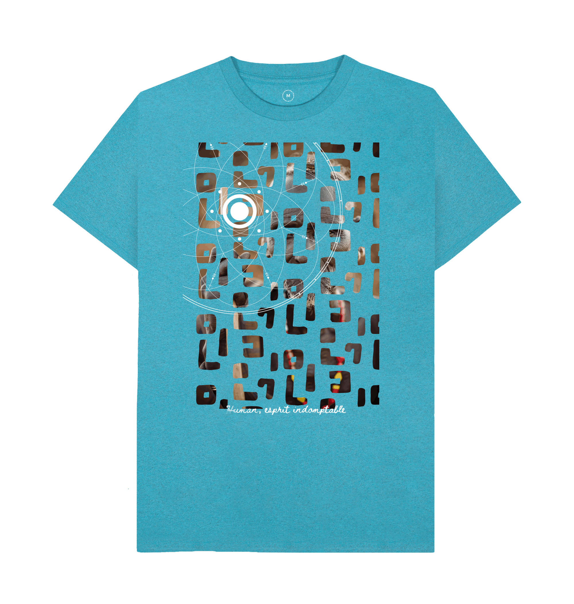 Ocean Blue Recycled Printed T-Shirt Front