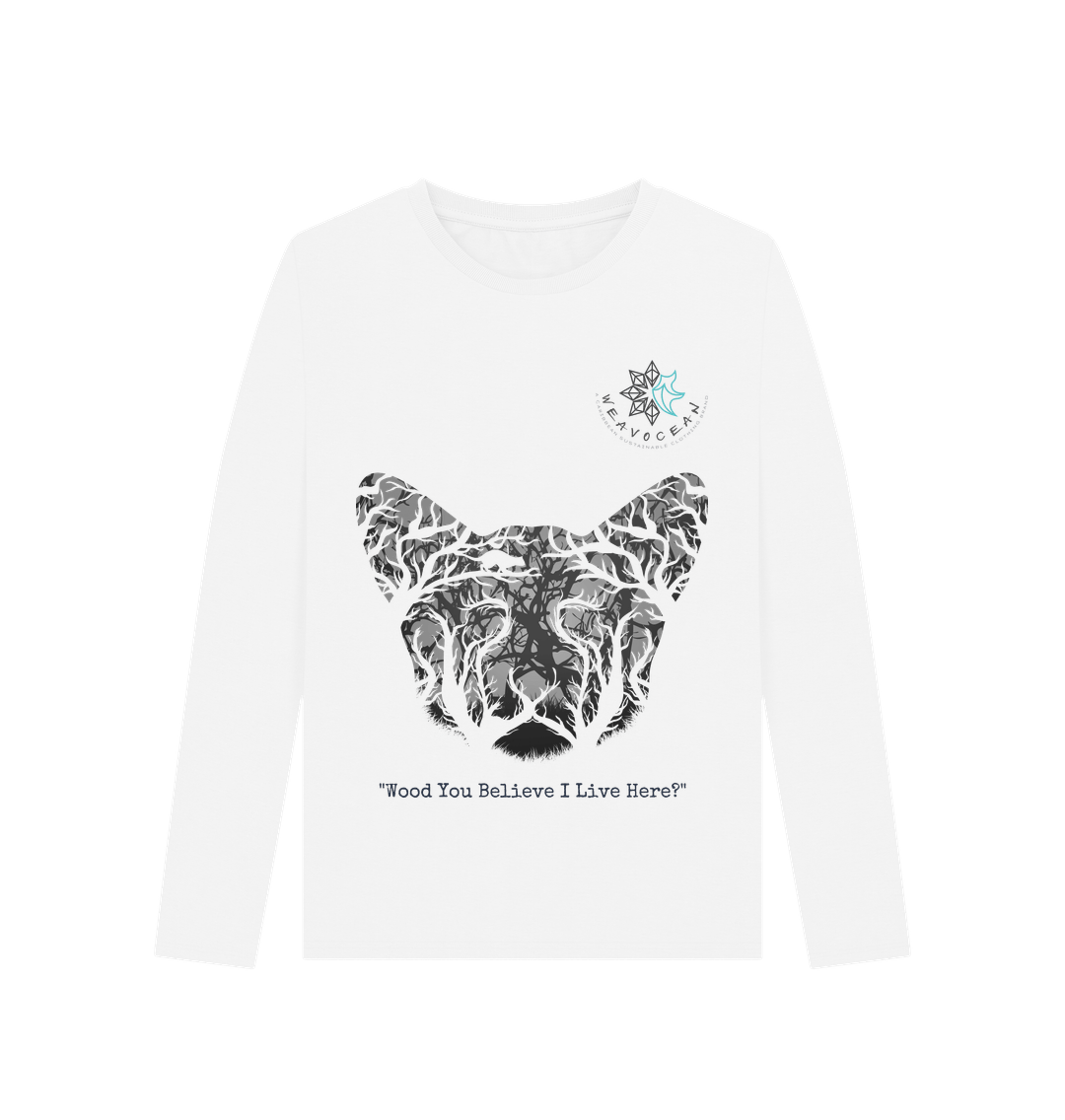 White FOREST L SLEEVE TEE