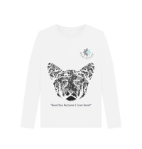 White FOREST L SLEEVE TEE