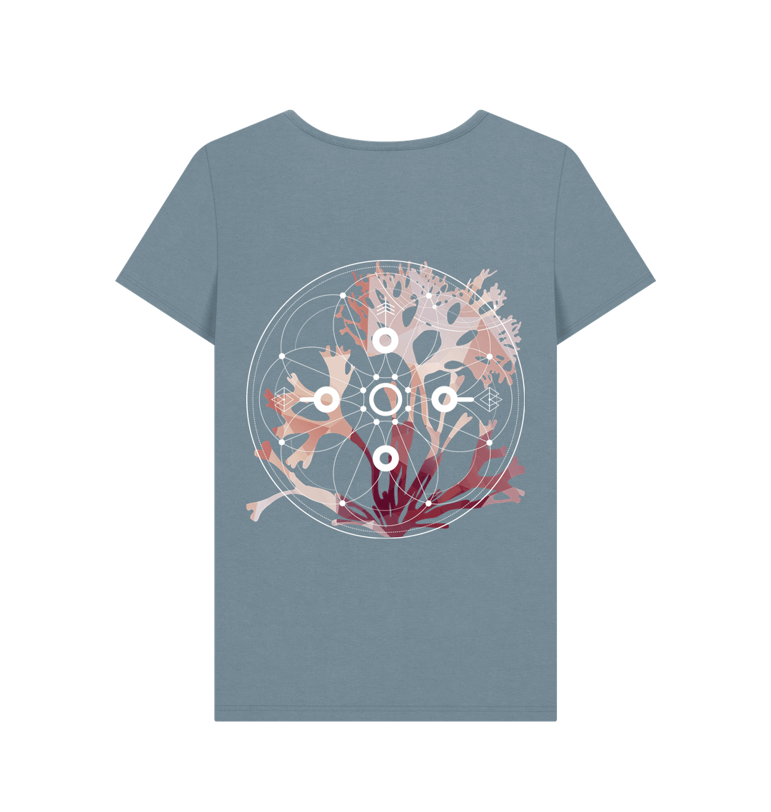 Stone Blue Printed T-shirt Back