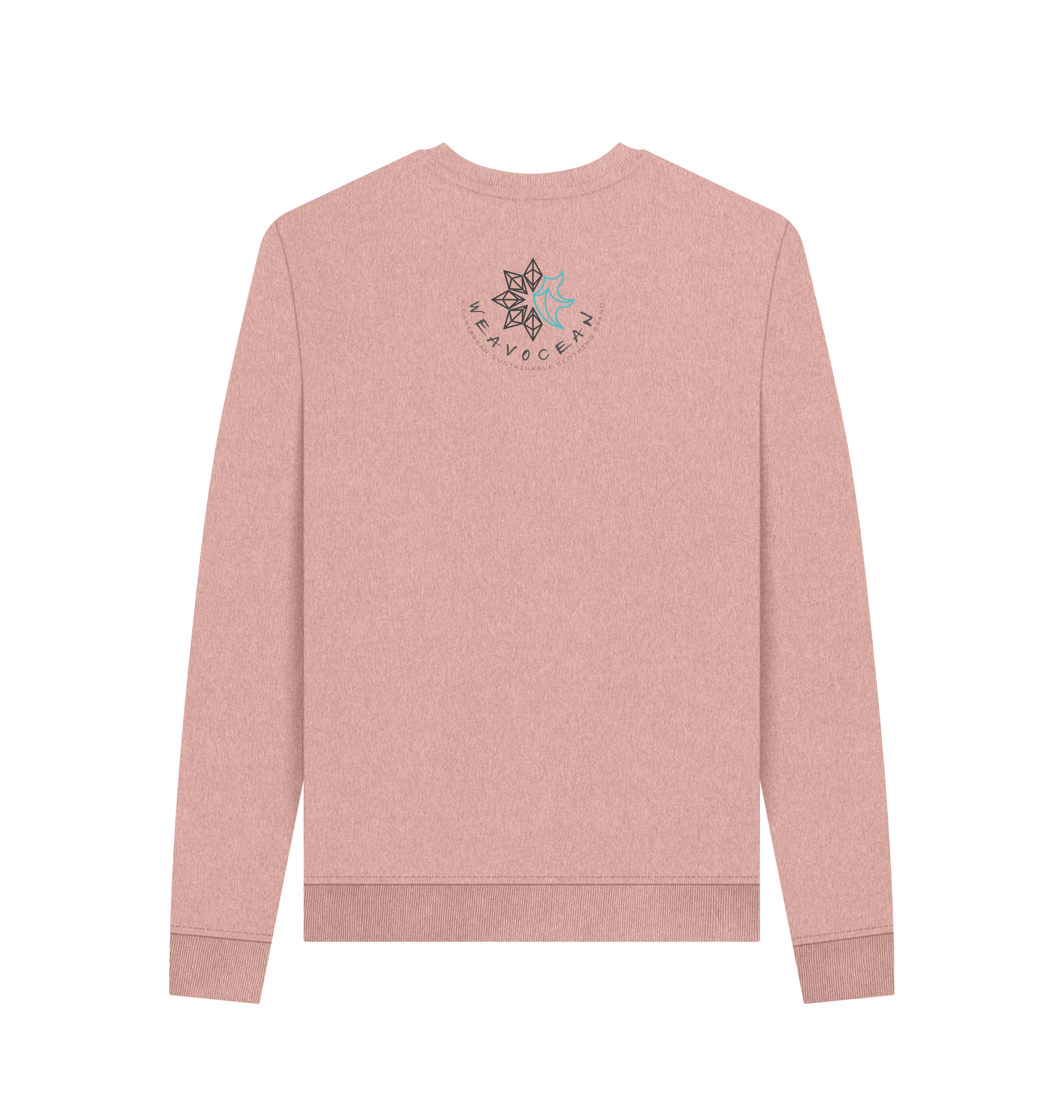 Sunset Pink Recycled Printed Sweater Back