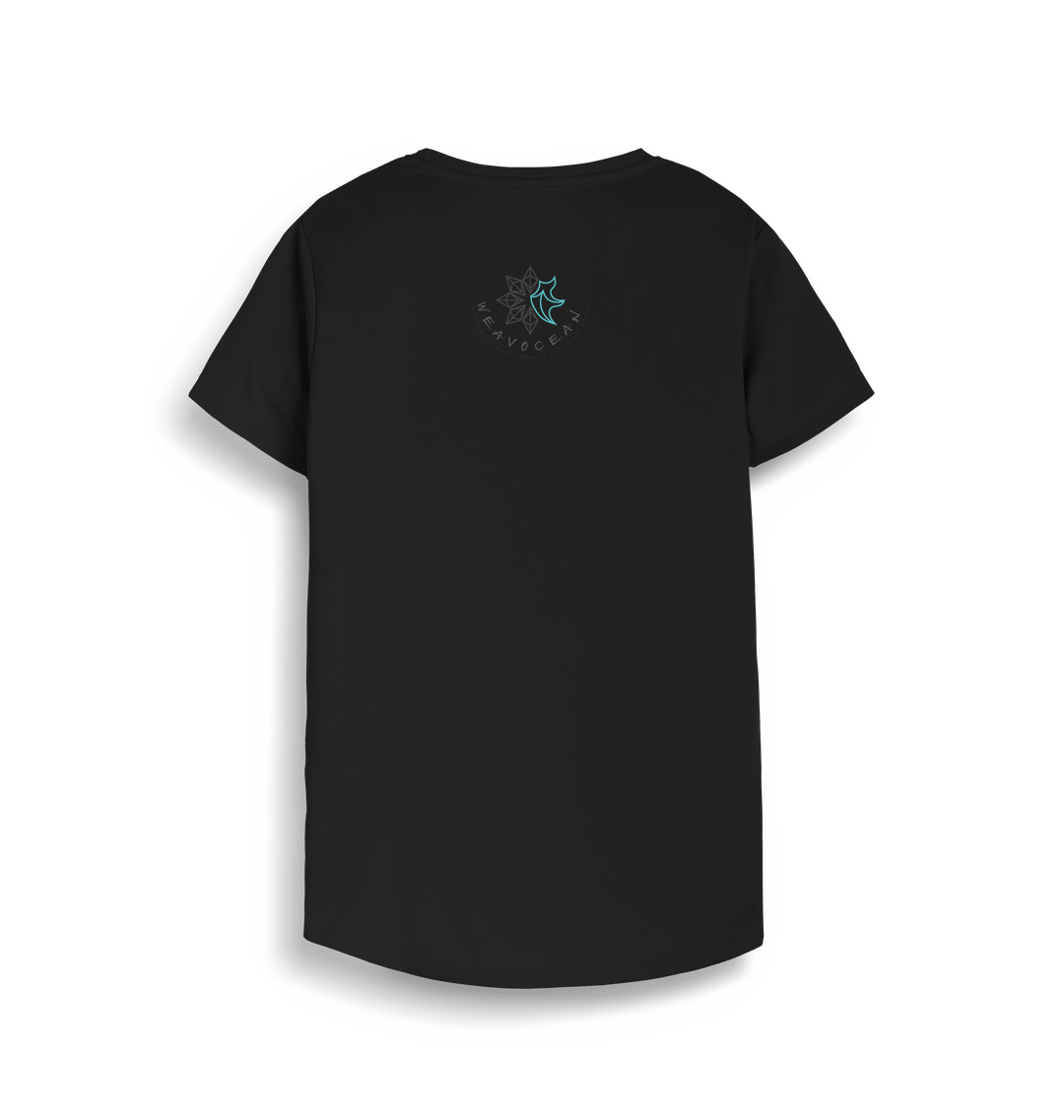 Jet Black Printed T-shirt Back