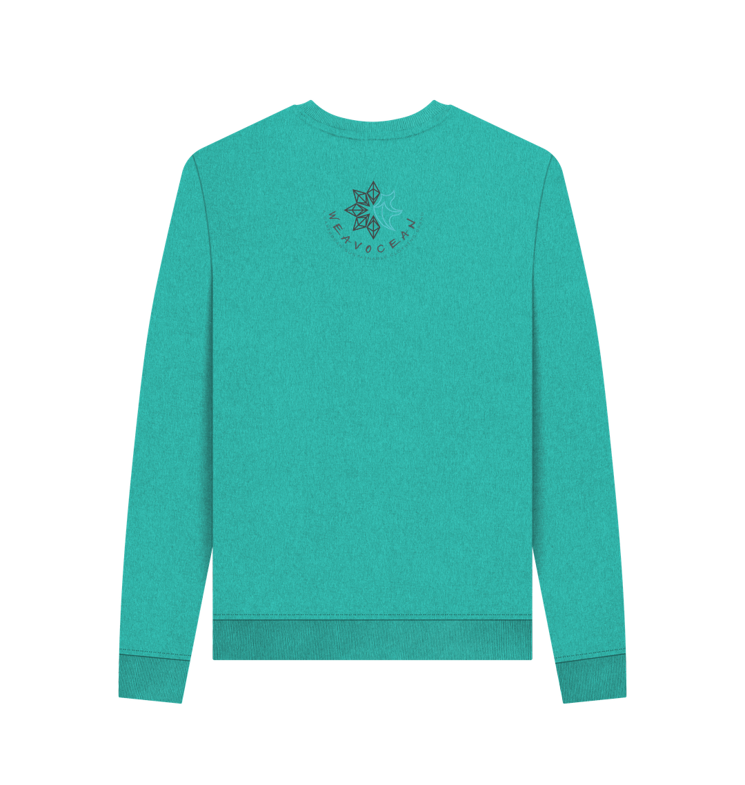 Seagrass Green Recycled Printed Sweater Back