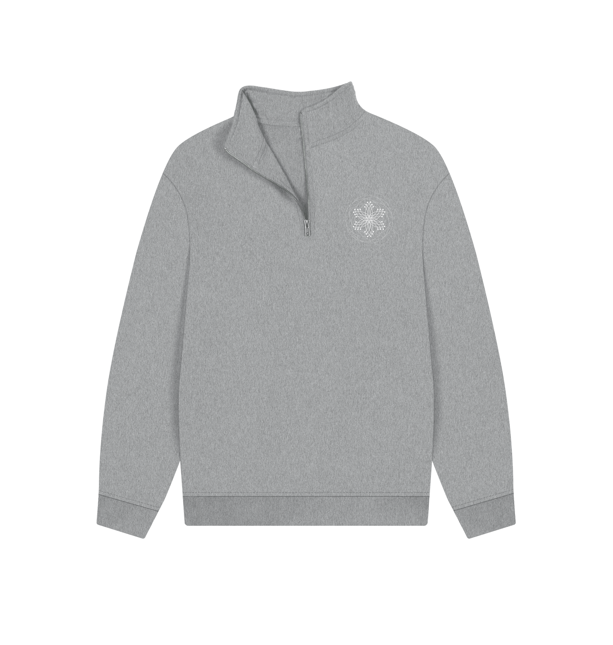 Athletic Grey Printed Sweater Front