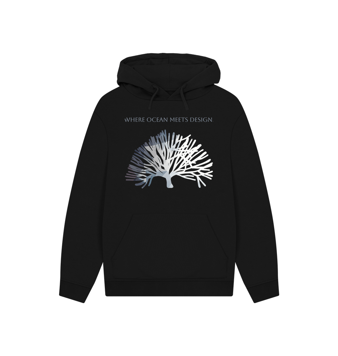 Black Printed Hoody Front