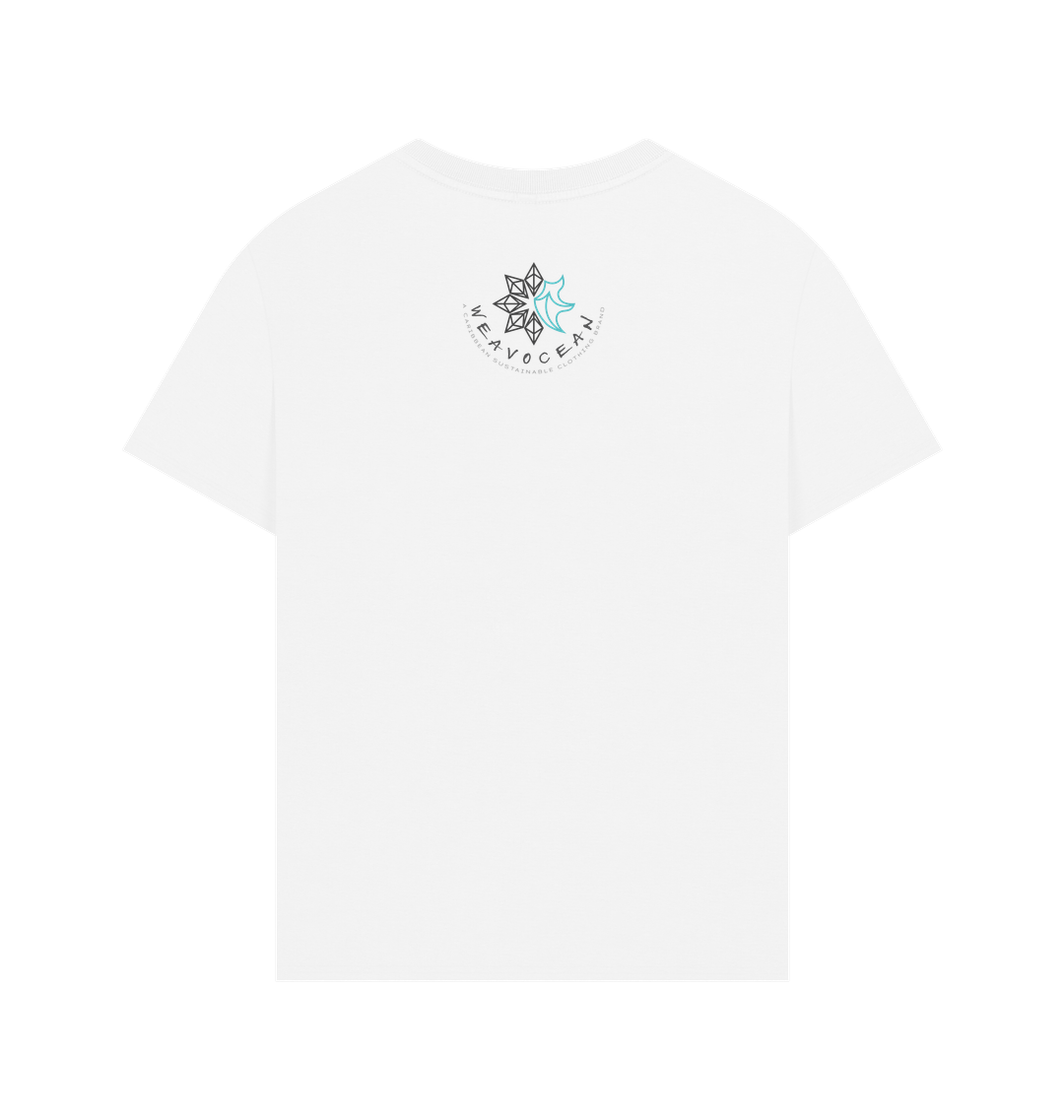 White Printed T-shirt Back