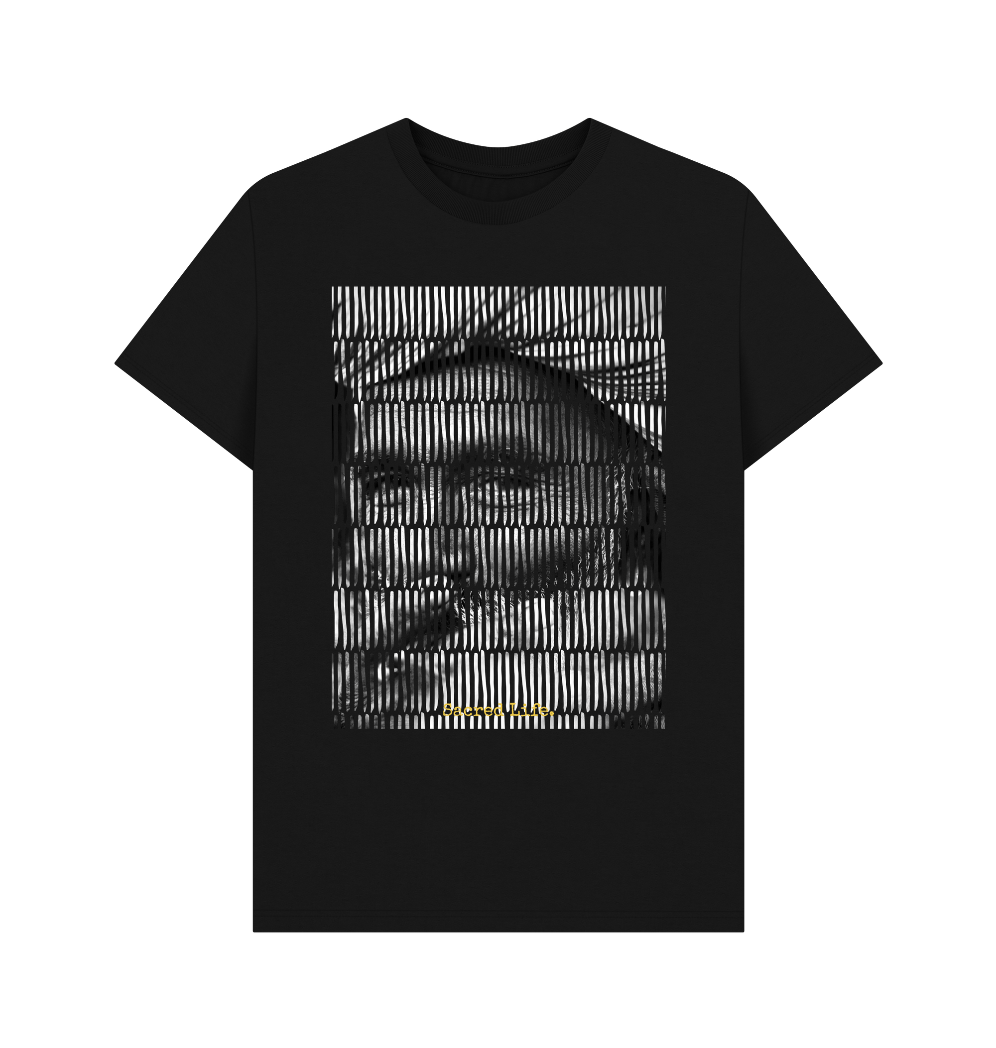 Black Printed T-shirt Front