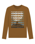 Brown Printed Long Sleeve T Shirt Front