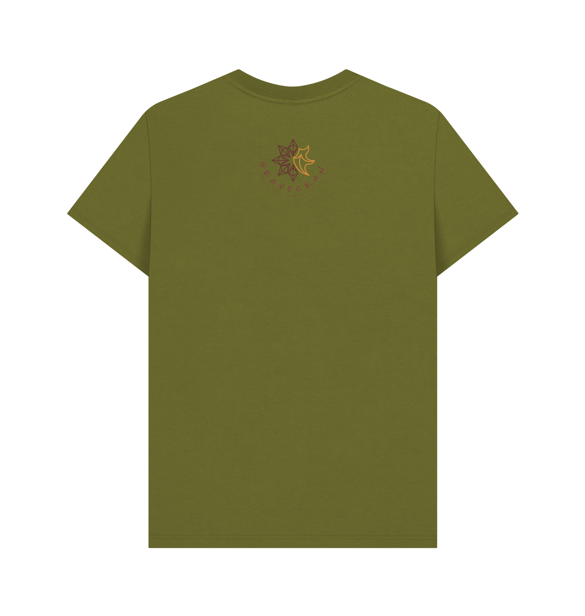 Moss Green Printed T-shirt Back