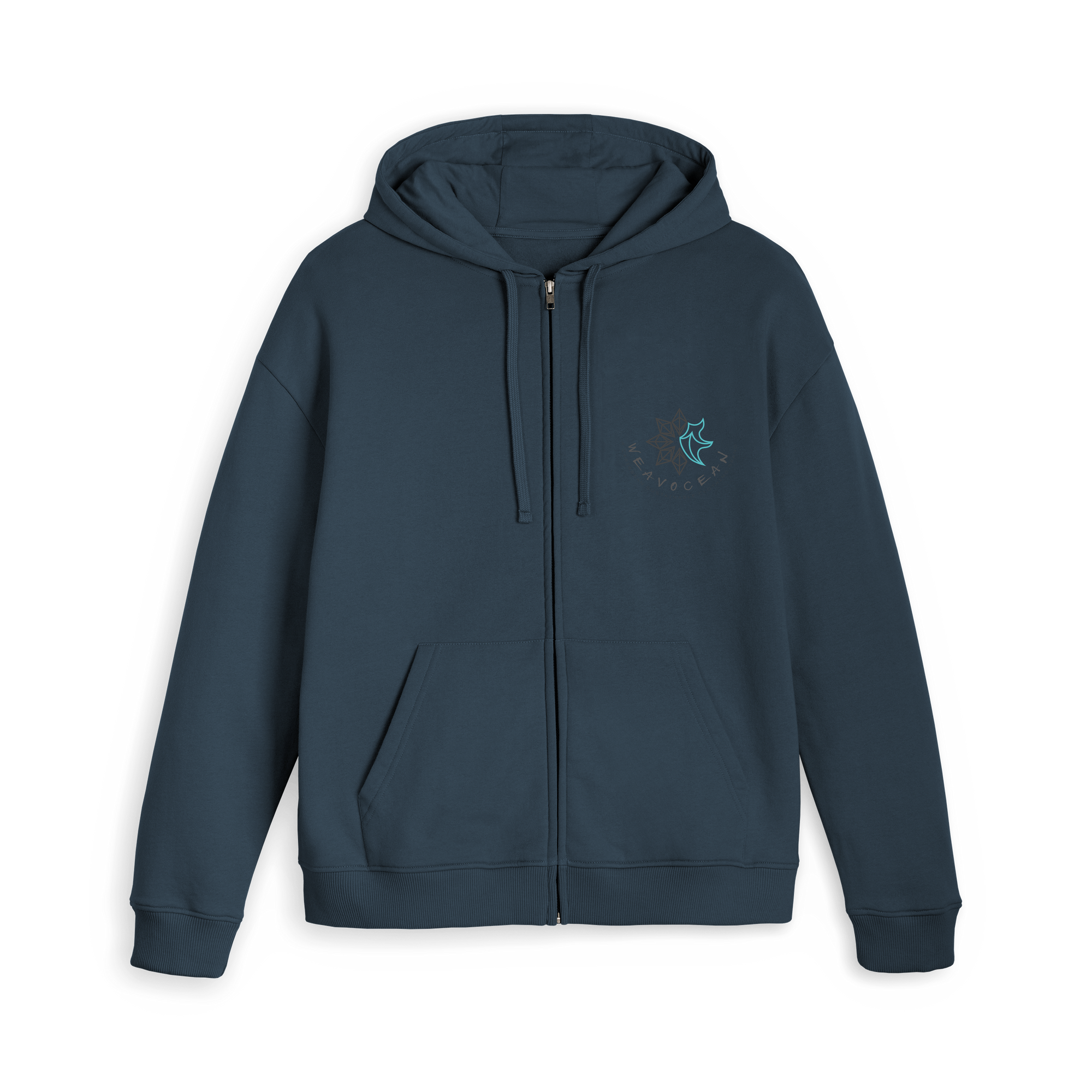 Navy Zip hoody Front