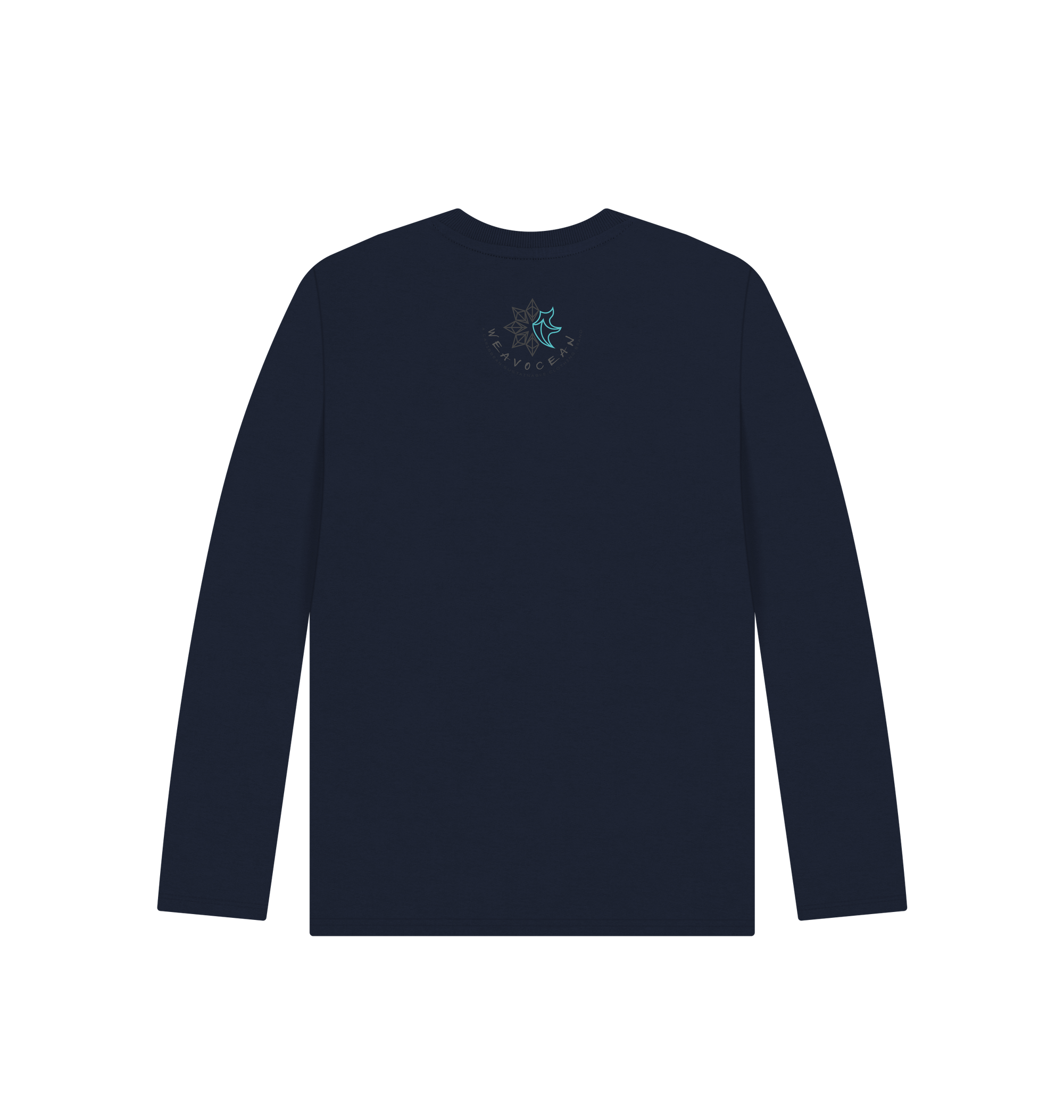 Navy Blue Printed Kids T-Shirt Back