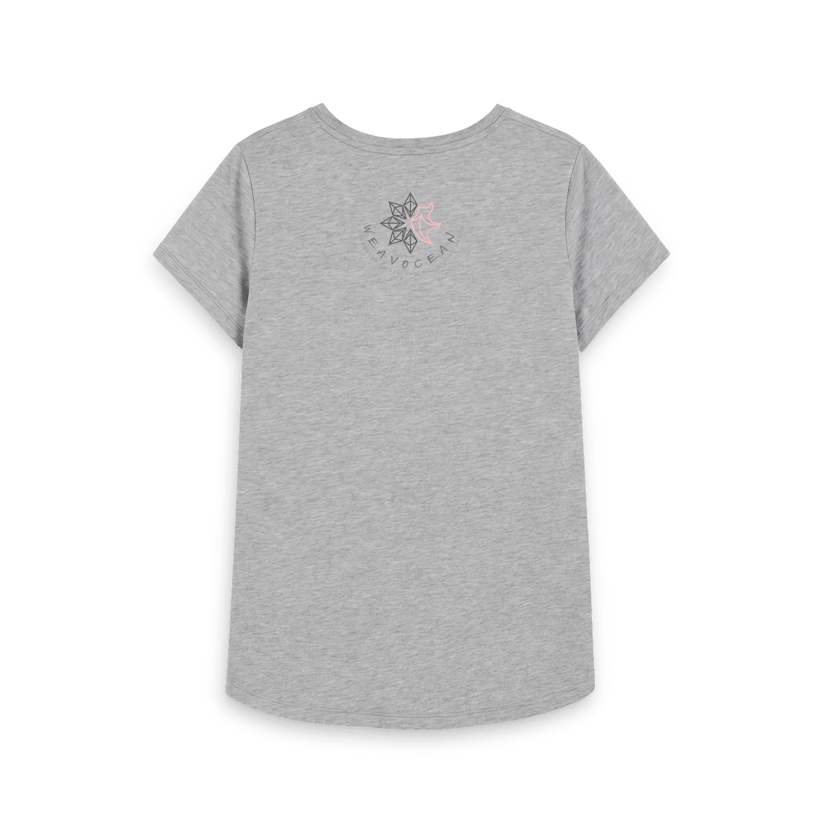 Athletic Grey Printed T-shirt Back