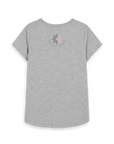 Athletic Grey Printed T-shirt Back