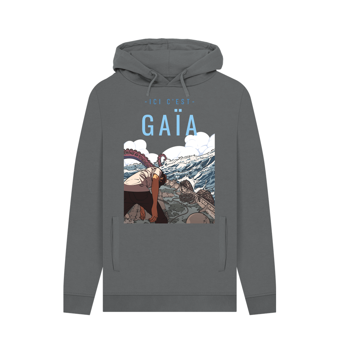 Slate Grey Printed Hoody