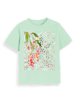 Mint Printed Kids T-Shirt Front