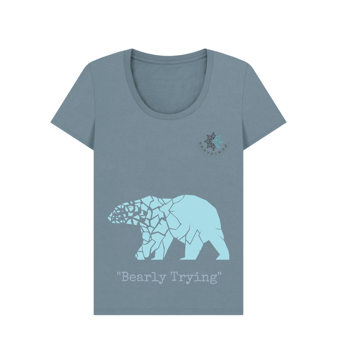 Stone Blue BEAR SCOOP TEE