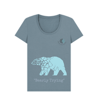 Stone Blue BEAR SCOOP TEE