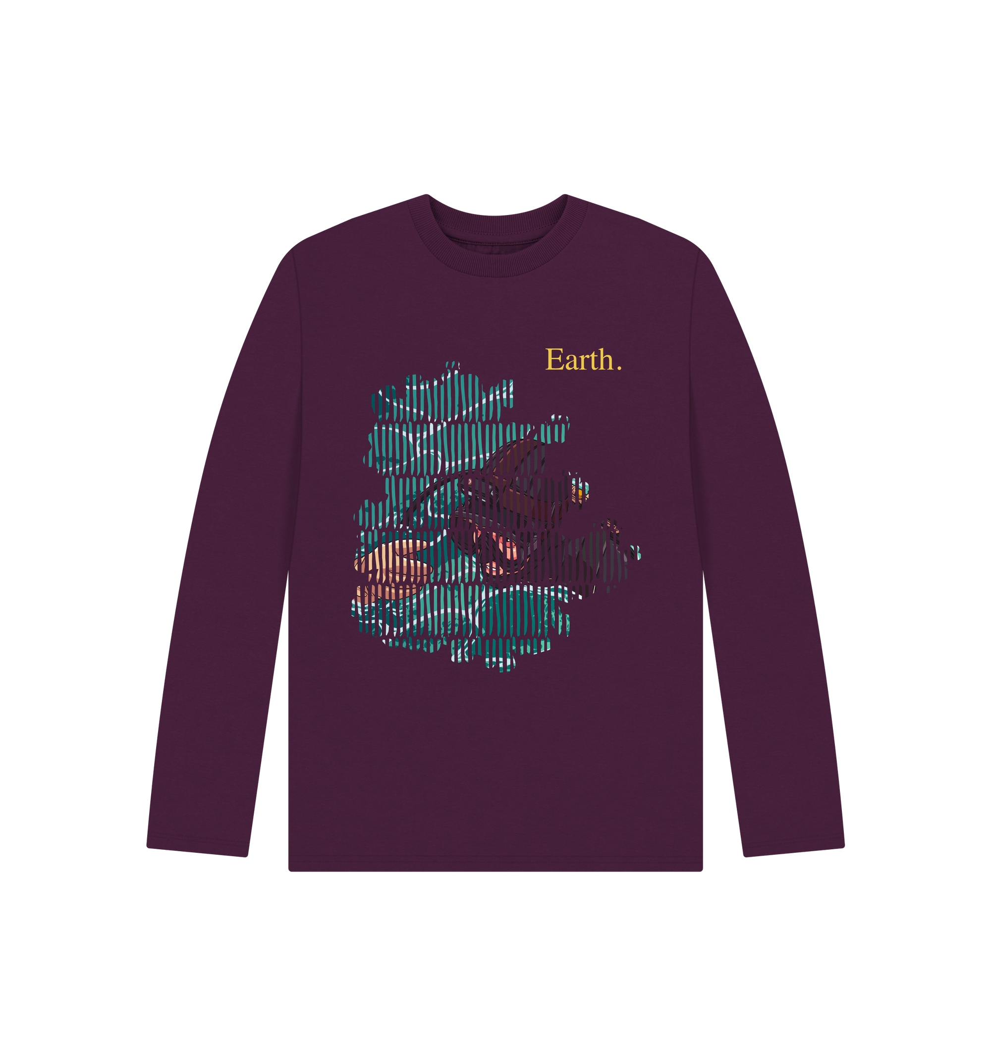 Purple Printed Kids T-Shirt Front