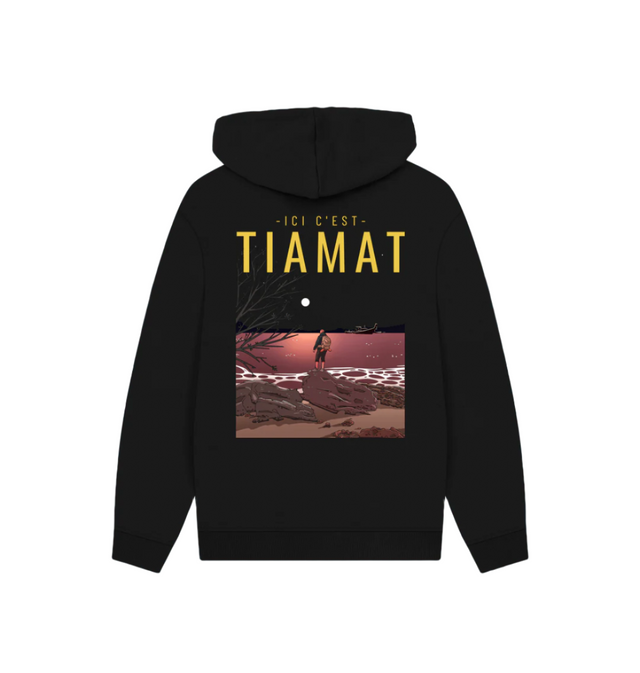 Black Printed Hoody
