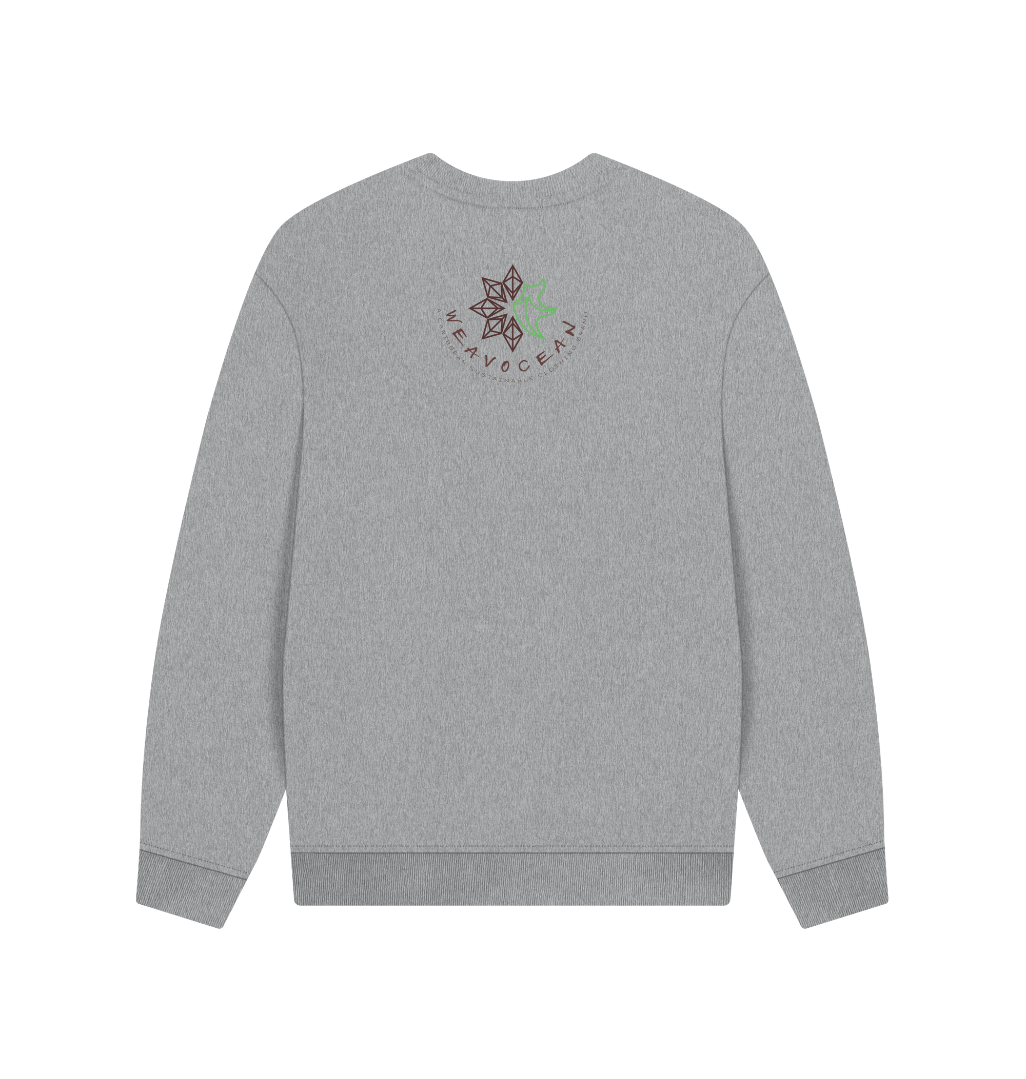 Athletic Grey Printed Sweater Back