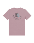 Mauve Printed Kids T-Shirt Back
