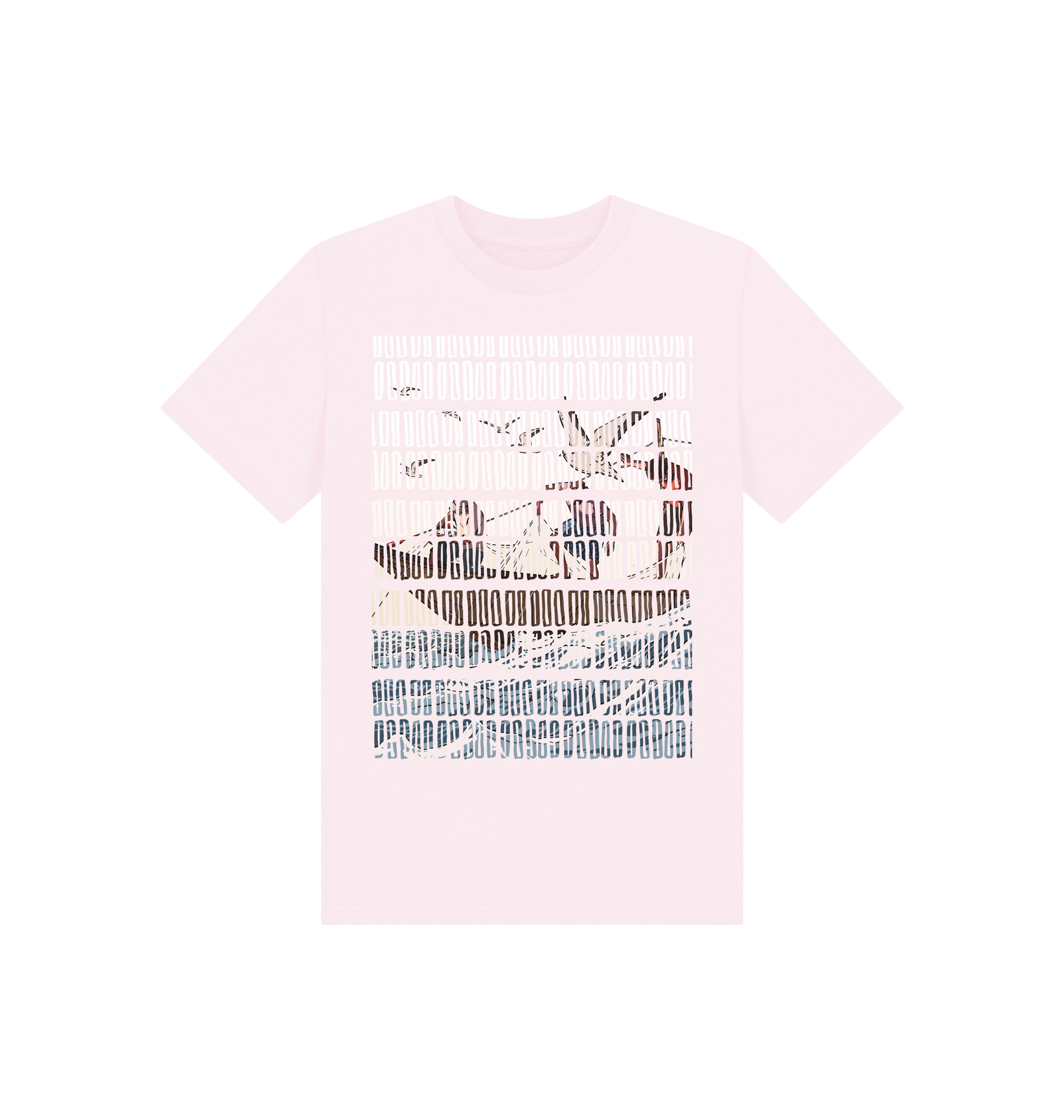 Pink Printed Kids T-Shirt Front