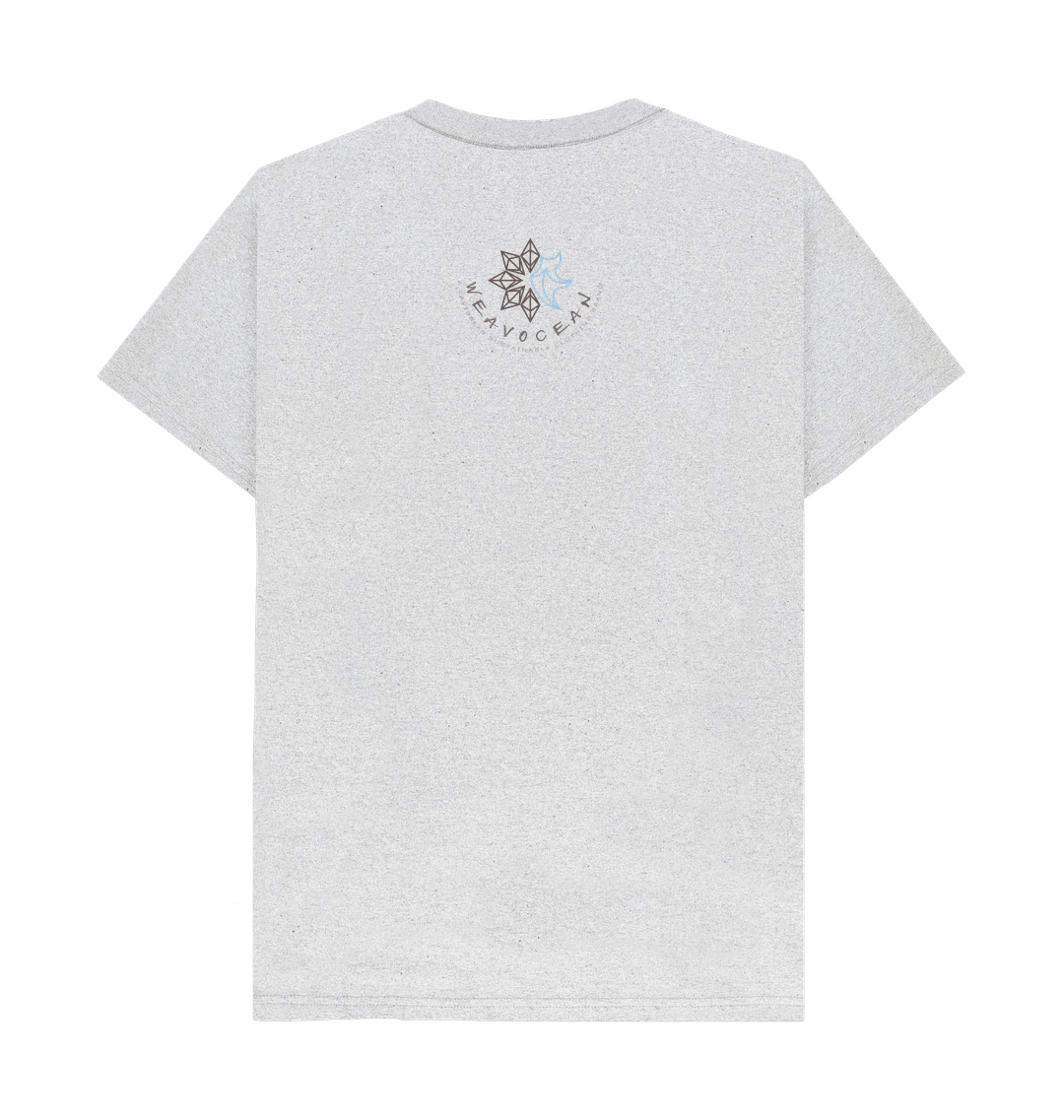 Grey Recycled Printed T-Shirt Back