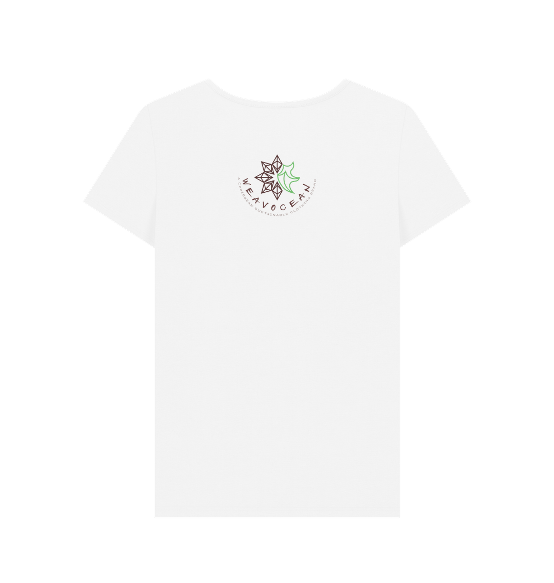 White Printed T-shirt Back